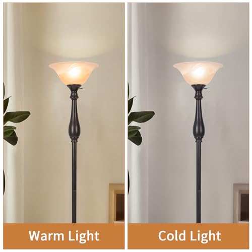 Glass Lamp Shade Replacement for Torchiere Floor Lamps