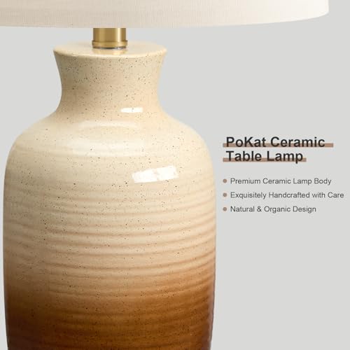 24'' Farmhouse Handcrafted Table Lamp for Living Room