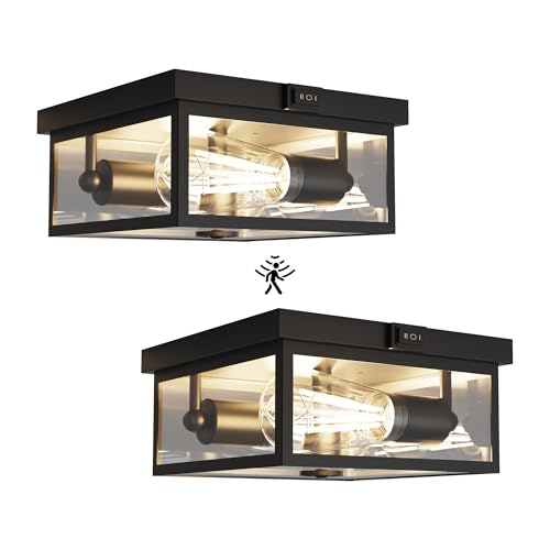 Outdoor Ceiling Light with Motion Sensor (2 Count)