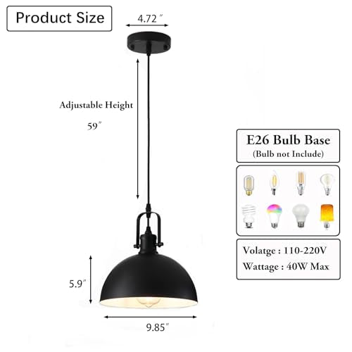 Farmhouse Pendant Lights Kitchen Island 3 Pack (3 Count)