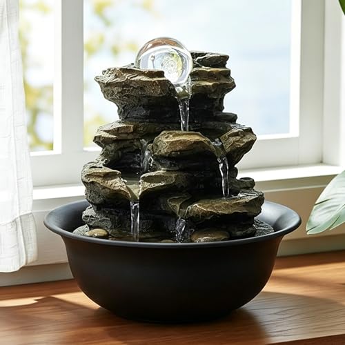 8.3” H Indoor Zen Tabletop Water Fountain