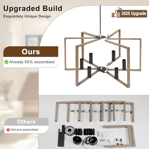 6 Light Farmhouse Chandelier