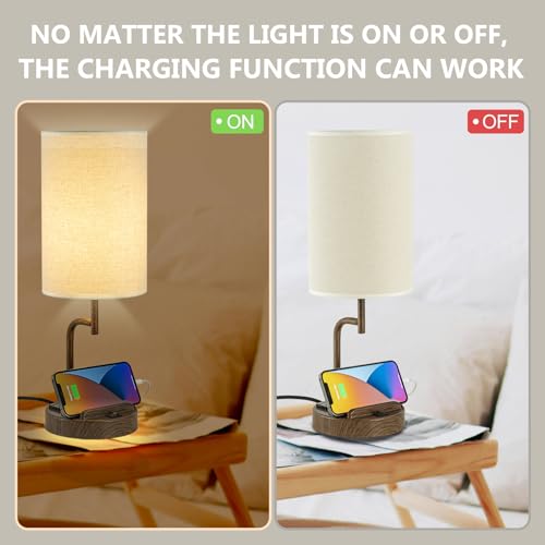 Table Lamp with 3 USB Charging Ports (2 Count)