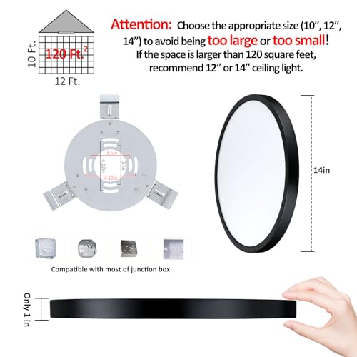 Flush Mount Ceiling Light Fixture (2 Count)