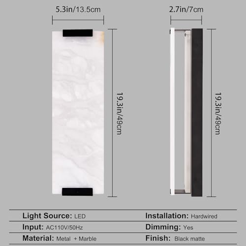 19.2in Alabaster Wall Sconces Set of Two (2 Count)