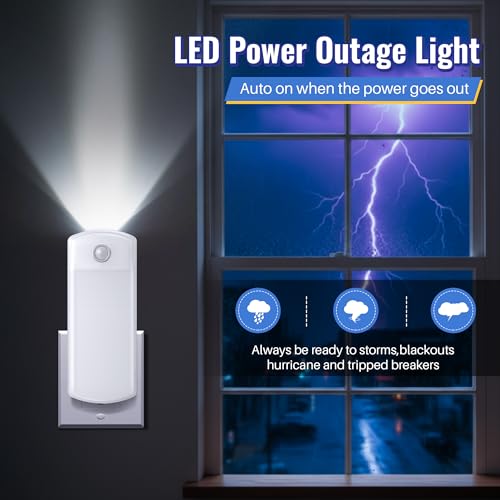 2 Pack 4 in 1 LED Power Failure Light for Home Emergency Power Outage (2 Count)