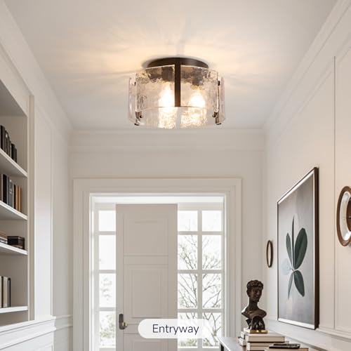 Black Semi Flush Mount Ceiling Light
