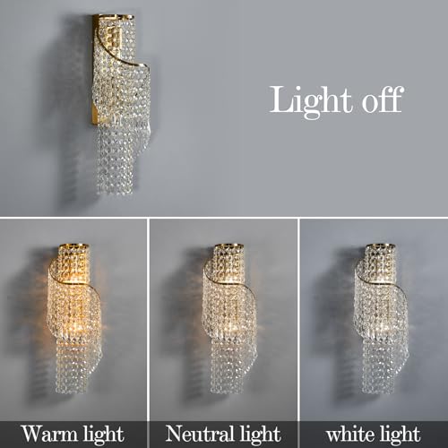 K9 Crystal Wall Sconces Gold