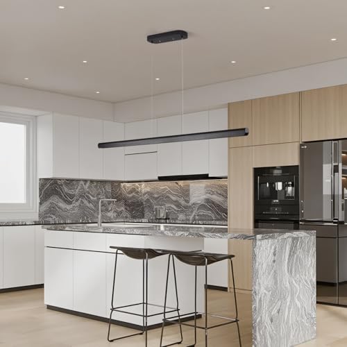 47inch Wood LED Linear Pendant Light