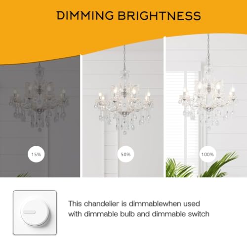 8 Light Maria Theresa Crystal Chandelier