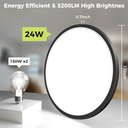 2Pack LED Flush Mount Ceiling Light Fixture