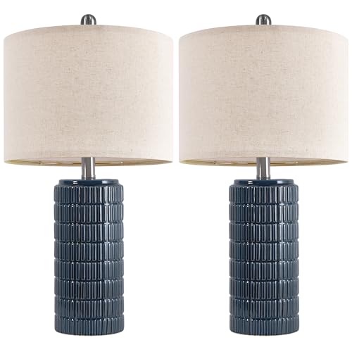 23" Blue Table Lamps (2 Count)