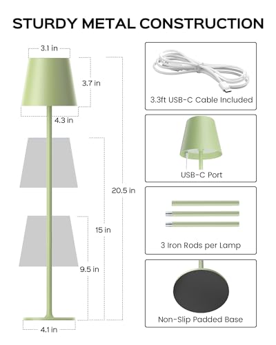 Cordless Table Lamps Rechargeable (2 Count)