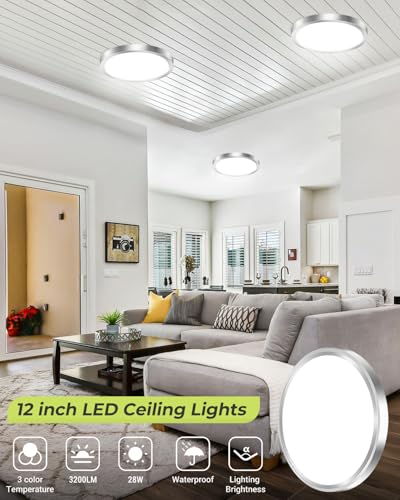 2PACK LED Flush Mount Ceiling Light 3000K