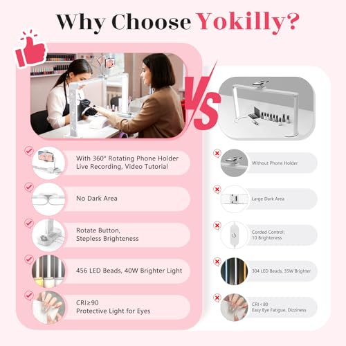 Half Moon Light for Nail Desk