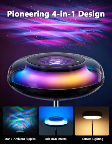 Uplighter Floor Lamp for Living Room (Black)