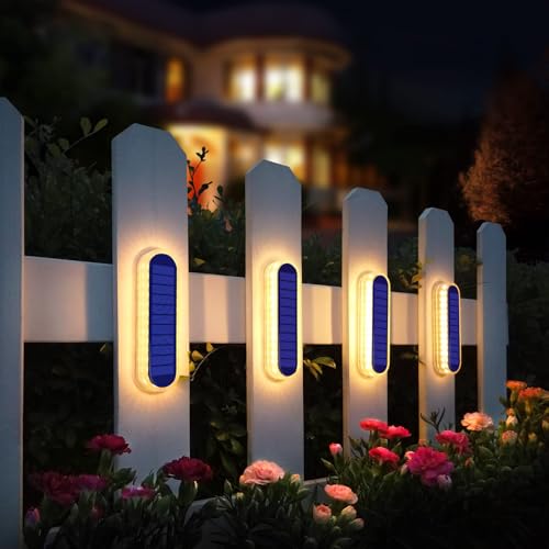 Stick on Solar Deck Step Dock Stair Lights for Outside Solar Powered (6 Count)