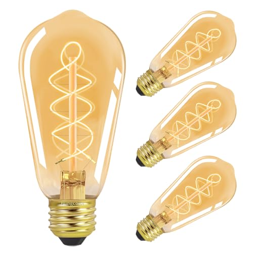 E26 LED Vintage Edison Light Bulbs 60 Watt (4 Count)