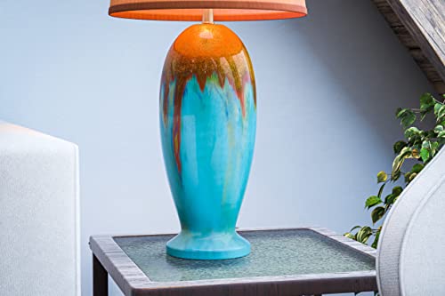 32366TEAL Tucson End Table Lamp