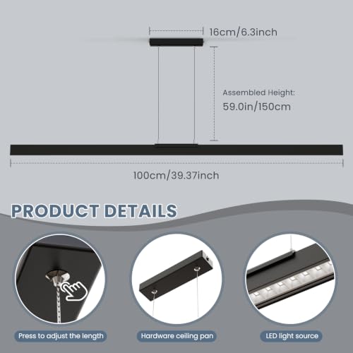 Battery Operated Linear Pendant Light