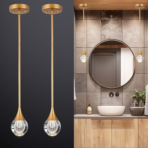 Gold Pendant Lights Kitchen Island (2 Count)