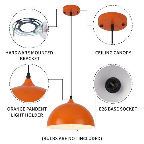 Orange Kitchen Pendant Lights (2 Count)