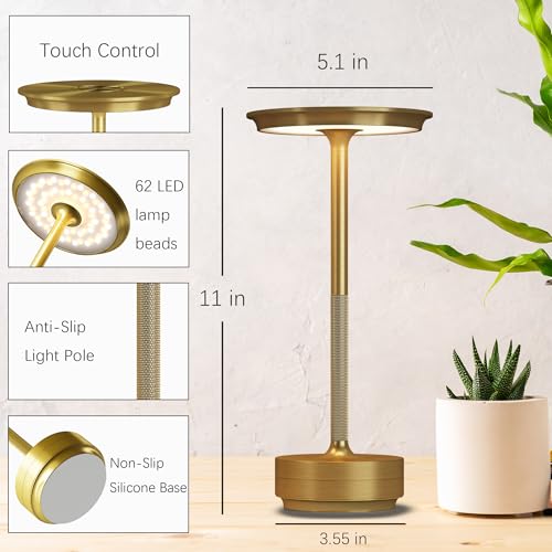 1 Pack Cordless Table Lamps Rechargeable