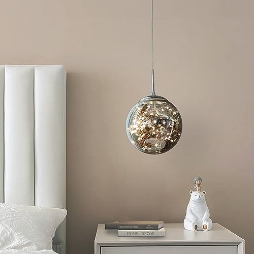 Modern Pendant Light Fixtures for Kitchen Island Sphere Pendant Light Small Hanging Crystal Chandelier for Bedroom Entryway Living Room Foyer Hallway LED Chandeliers for Dining Room (127 Count)