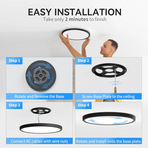 3200lm LED Flush Mount Ceiling Light (8 Count)
