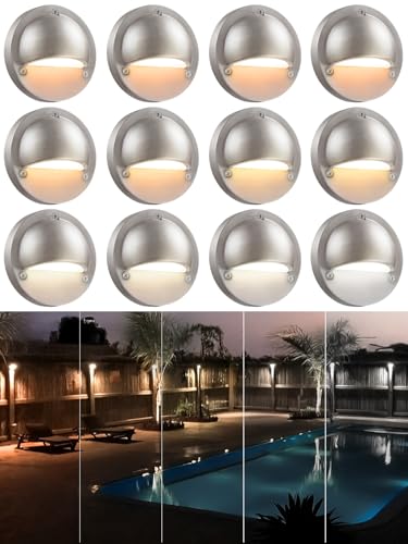12 Pack 5CCT 3.74inch Low Voltage LED Deck Light (12 Count)