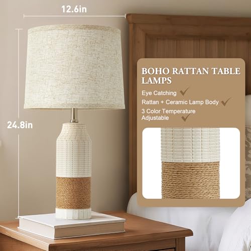 Rattan Table Lamps Set of 2 (2 Count)