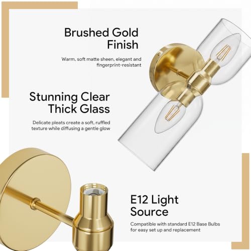 Gold Wall Sconces Set of Two (2 Count)