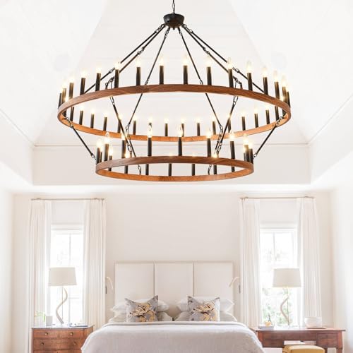 60" Wagon Wheel Chandelier 2