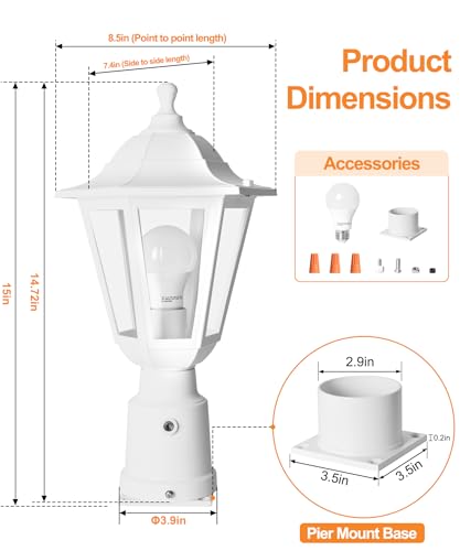 Dusk to Dawn Outdoor Post Light