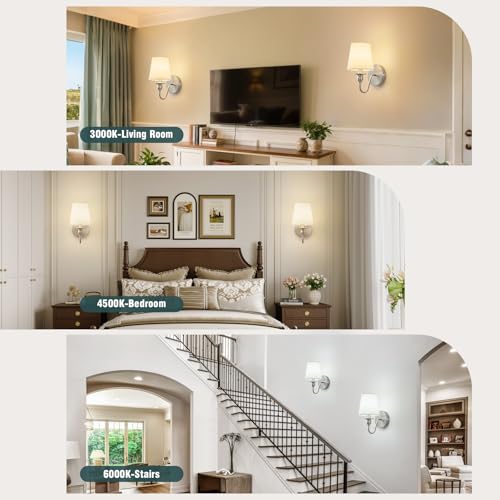 Battery Operated Wall Sconces set of Two (2 Count)