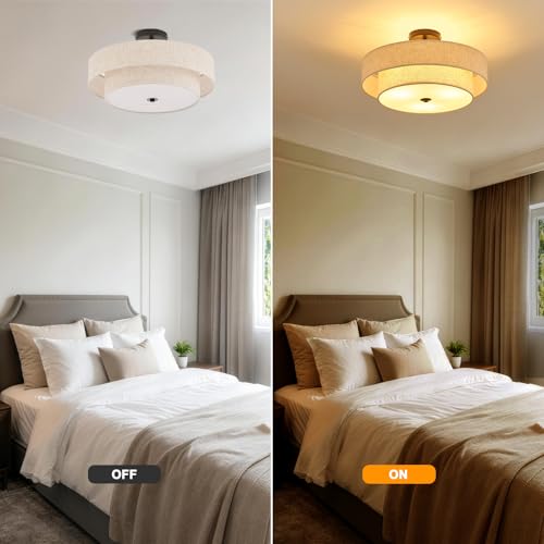 Modern Semi Flush Mount Ceiling Light 18" Modern 3