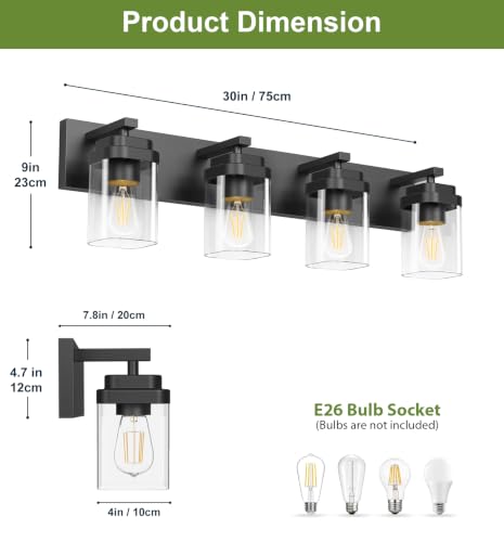 Black Bathroom Light Fixtures