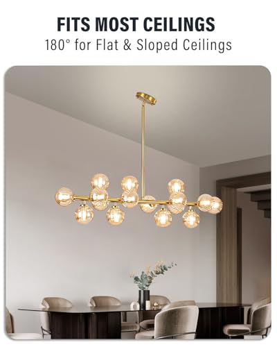Glass Globe Sputnik Chandelier