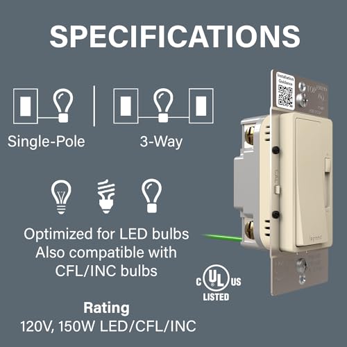 Radiant 150W LED Dimmer Light Switch 3