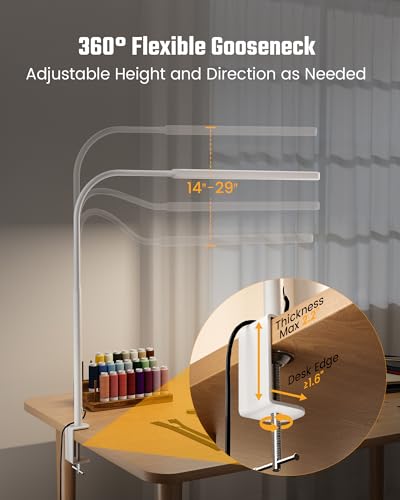 Eye Caring LED Desk Lamp Work Lamp Office Lamp with Side Clamp