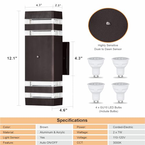 4 Pack Dusk to Dawn Outdoor Lighting (4 Count)