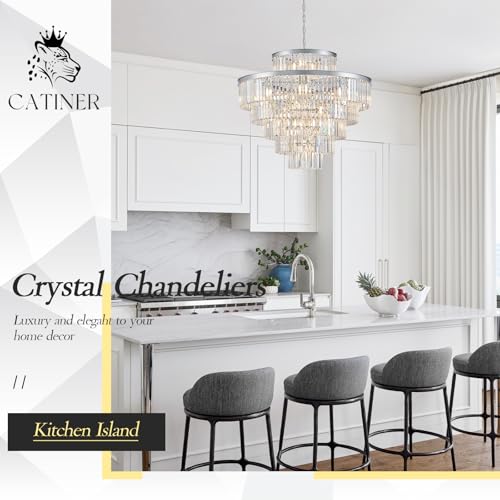 36" Large Crystal Chandelier