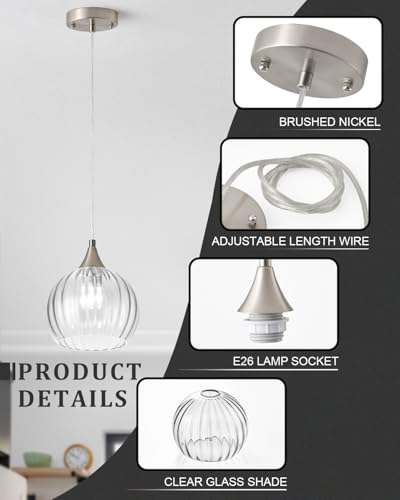 Brushed Nickel Pendant Lights Kitchen Island