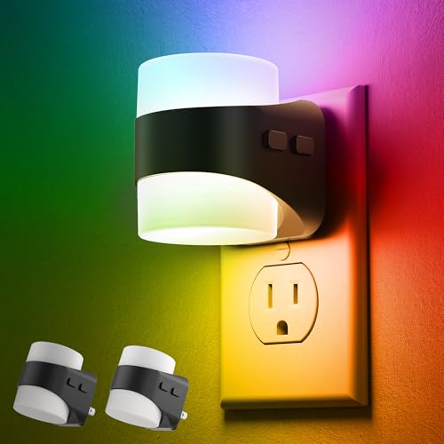 Colored Night Lights Plug into Wall (2 Count)
