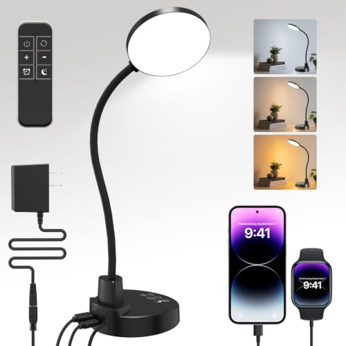 15W LED Desk Lamp with USB Charging Ports