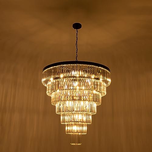 Large Crystal Chandelier for High Ceiling