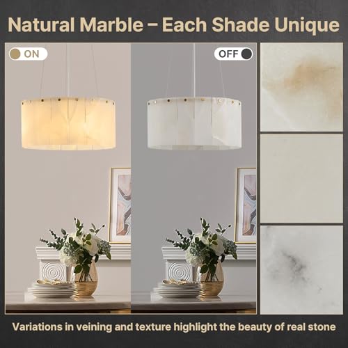 11.8" Small Alabaster Chandelier
