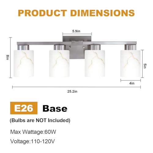 4 Light Bathroom Light Fixtures
