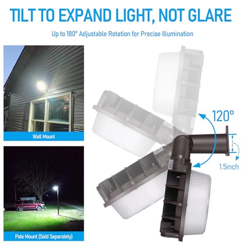 3CCT LED Barn Light Dusk to Dawn Area Lights Aluminum Bronze