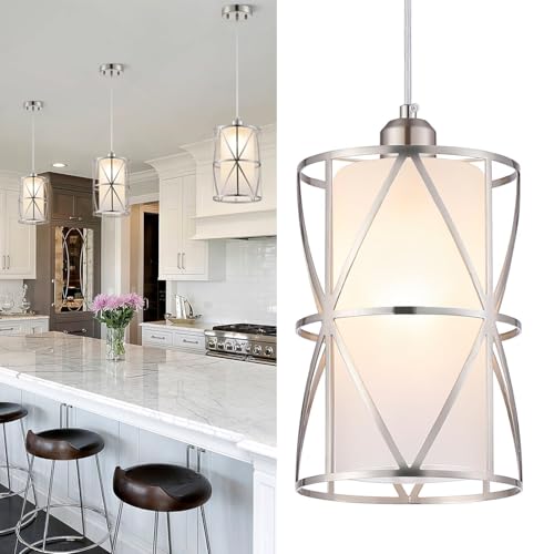 Pendant Lights Kitchen Island with Frosted Glass